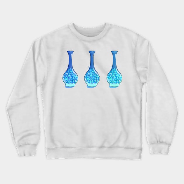 Floral Magic Bottles Crewneck Sweatshirt by Ivonnii